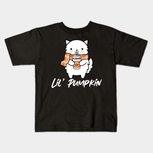 Lil Pumpkin Cute Kitty Cat Kids T-Shirt